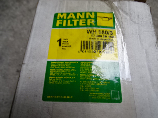 Oil filters CASE Mann Filter WH980/3 WH980/1