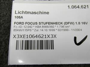 Lichtmaschine 105A FORD FOCUS STUFENHECK (DFW) 1.8 16V 85 KW