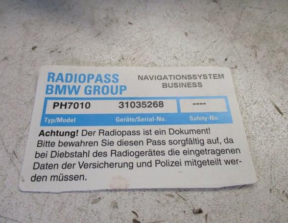 Radio/Navigationssystem-Kombination Mit Betriebsanleitung Radiopass  siehe Bild BMW Z4 (E85) 2.2I 125 KW