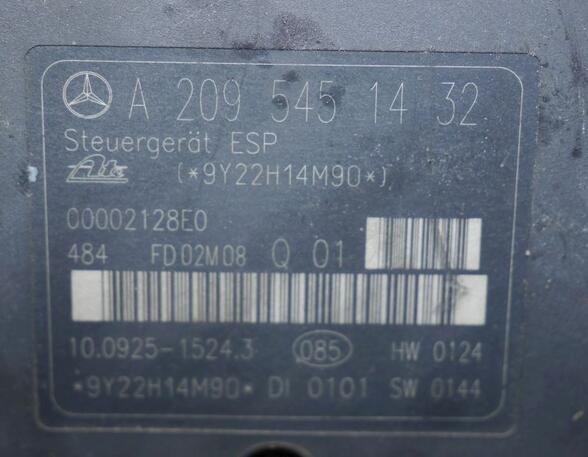 Bremsaggregat ABS a2095451432 MERCEDES-BENZ C-KLASSE COUPE (CL203) C 220 CDI 105 KW