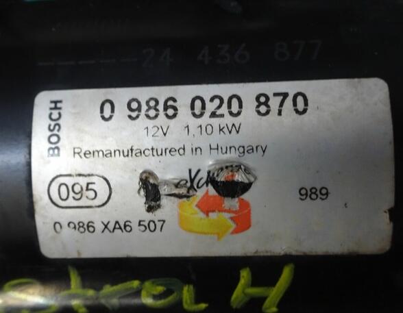 Startmotor OPEL Astra H (L48) 0986020870