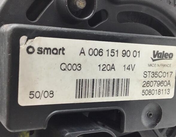 354954 Lichtmaschine SMART Fortwo Coupe (451) A0061519001