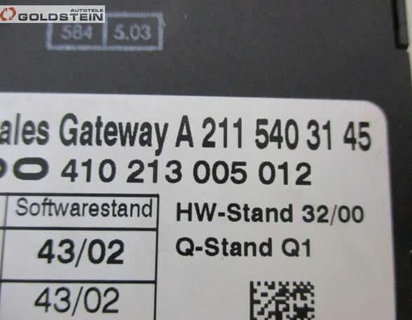 Steuergerät Zentrales Gateway MERCEDES-BENZ E-KLASSE T-MODEL (S211) E 270 CDI 130 KW