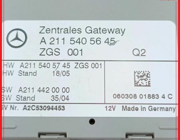 Steuergerät Zentrales Gateway MERCEDES BENZ E-KLASSE W211 E220 CDI 110 KW