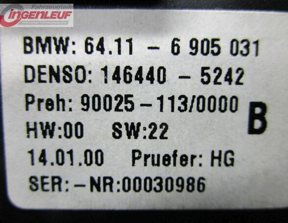 Heating & Ventilation Control Assembly BMW 5er Touring (E39)