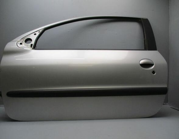 Tür Türe links 3-Türer EZR Aluminium Grau PEUGEOT 206 SCHRÄGHECK (2A/C) 1.4I 55 KW