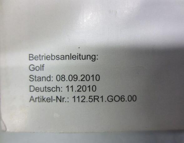 Bedienungsanleitung Bordmappe  VW GOLF VI (5K1) 1.4 59 KW