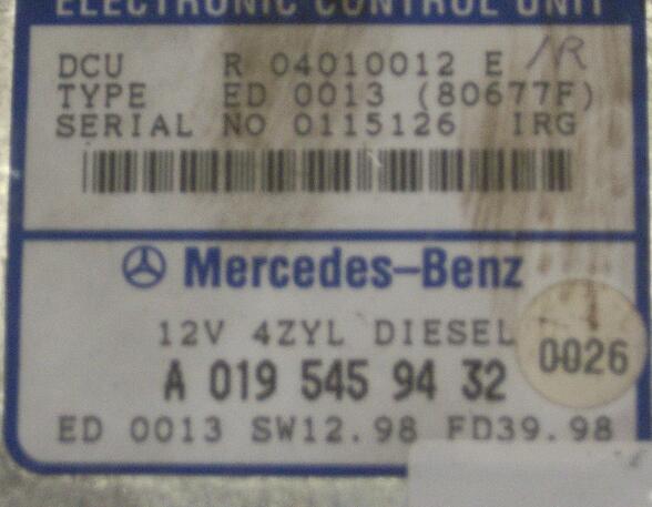 386102 Steuergerät Motor MERCEDES-BENZ C-Klasse T-Modell (S202) 04010012E