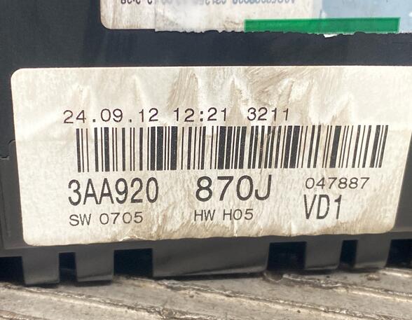 43874 Tachometer VW Passat Variant (36, B7) 1.6 TDI  77 kW  105 PS (08.2010-12.2014)