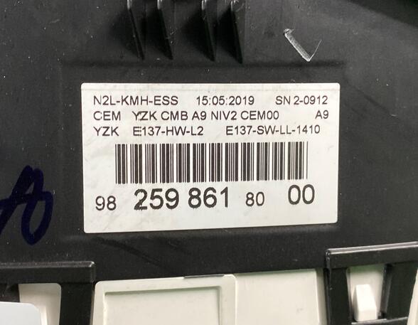 69921 Tachometer PEUGEOT 208 I (CA, CC) 9825986180