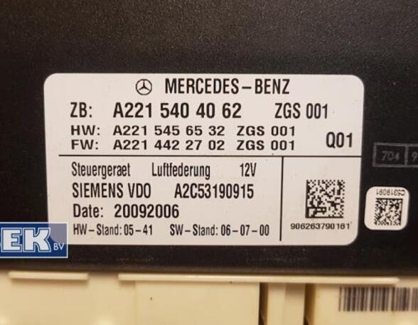 P10465901 Steuergerät Luftfederung MERCEDES-BENZ S-Klasse (W221) A2215404062