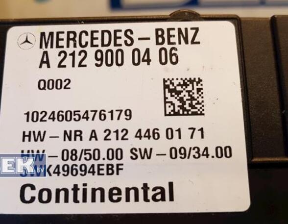 Fuel Pump Relay MERCEDES-BENZ E-Klasse Coupe (C207)