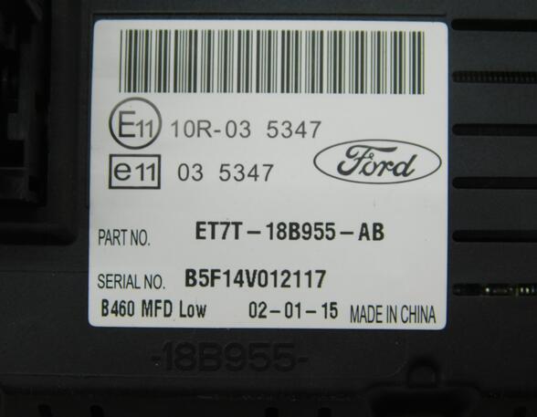 Bordcomputer Display Uhr Radio Ford Fiesta 7 (Typ:JA8 Lim.3-/5-türig)
