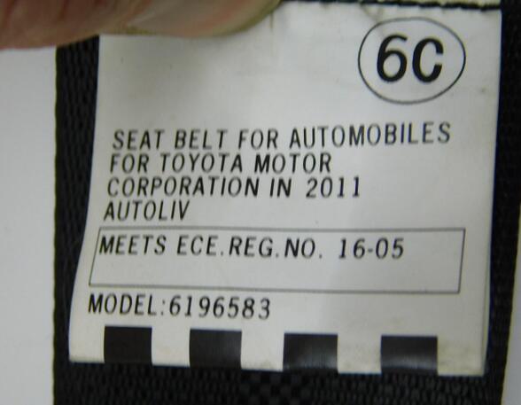 Safety Belts TOYOTA Verso S (P12)