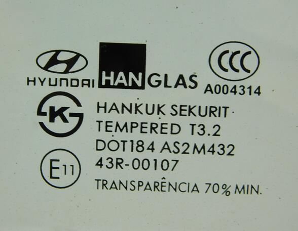 Seitenscheibe Türscheibe HL hinten links Hyundai Matrix  (Typ:FC) Matrix GLS