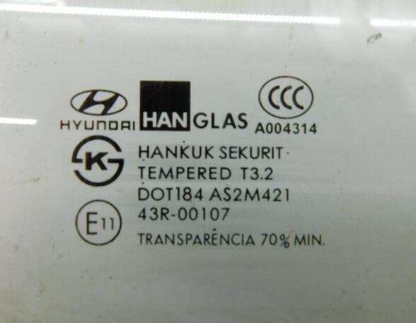 Türscheibe HR hinten rechts Hyundai Matrix  (Typ:FC) Matrix GLS