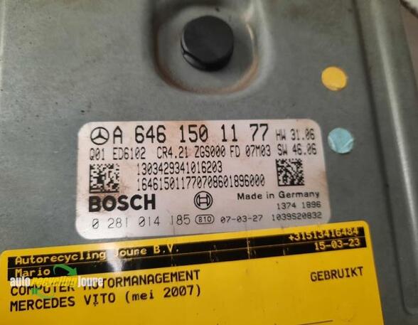 P18494749 Steuergerät Motor MERCEDES-BENZ Vito/Mixto Kasten (W639) A6461501177