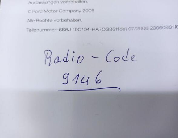 CD-Radio Autoradio 6000 CD FORD FIESTA V (JD  JH) 1.3 51 KW