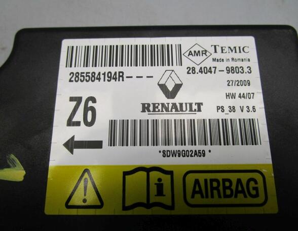 Steuergerät Airbag Airbagsteuergerät  RENAULT MEGANE III COUPE (DZ0/1_) 1.4 TCE 96 KW