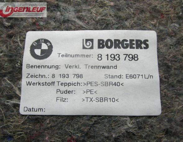 Trunk Floor Mat Carpet BMW 3er (E46)