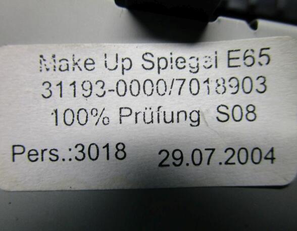 Innenspiegel Rückspiegel Make Up Spiegel BMW 7 E65 E66 E67 740D 190 KW