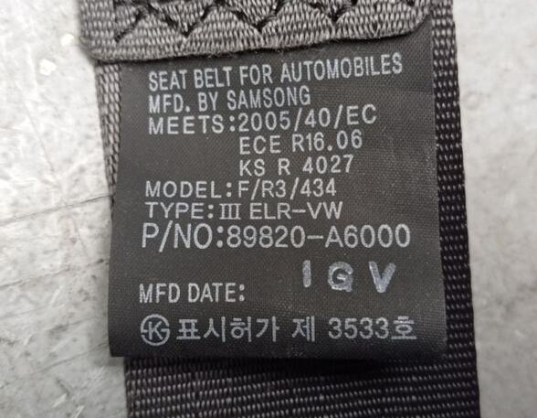 Safety Belts KIA Cee'D (JD), KIA Pro Cee'D (JD)