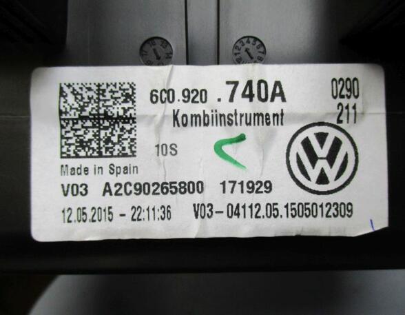 Snelheidsmeter VW Polo (6C1, 6R1)