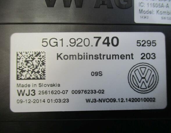 Tacho Kombiinstrument  VW GOLF 7 VII 5G 1.2 TSI 77 KW