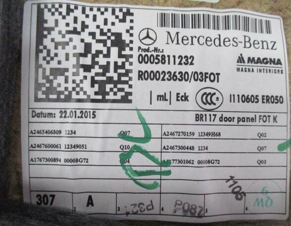Door Card (Door Panel) MERCEDES-BENZ CLA Coupe (C117)