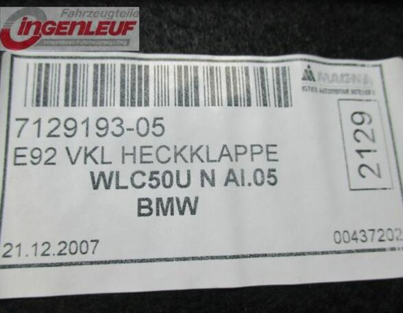Verkleidung Heckklappe  BMW 3 COUPE (E92) 320D 130 KW