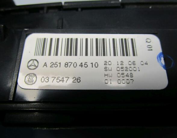 Schalterleiste Sitzheizung Warnblinkschalter PDC ESP MERCEDES R-KLASSE (V251  W251) R 280 CDI 4MATIC 140 KW
