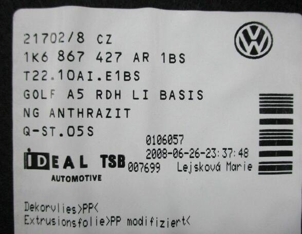 Zijwand VW Golf V (1K1)