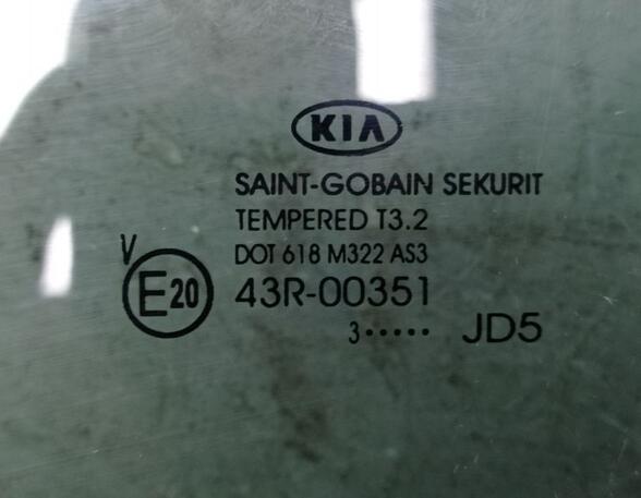 Seitenscheibe Türscheibe links hinten getönt ab Werk KIA CEE D (JD) 1.6 CRDI 128 94 KW