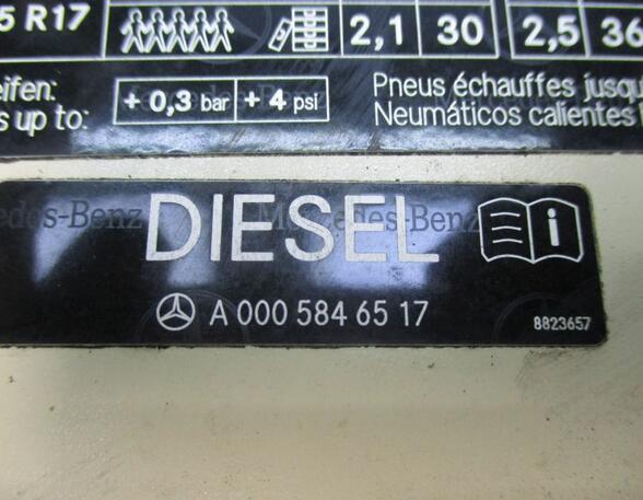 Tankverschluss Tankdeckel Hellelfenbein 623 MERCEDES E-KLASSE (W211) E 200 CDI 90 KW