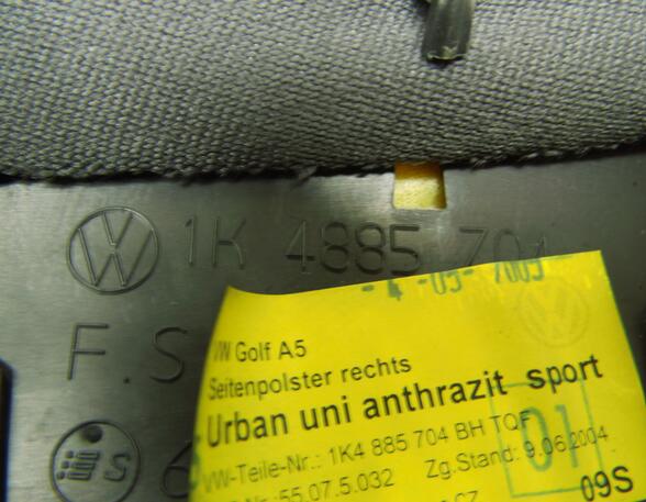 Seitenpolster Seitenteil Rücksitzbank rechts VW Golf V 5 Lim. (Typ:1K)