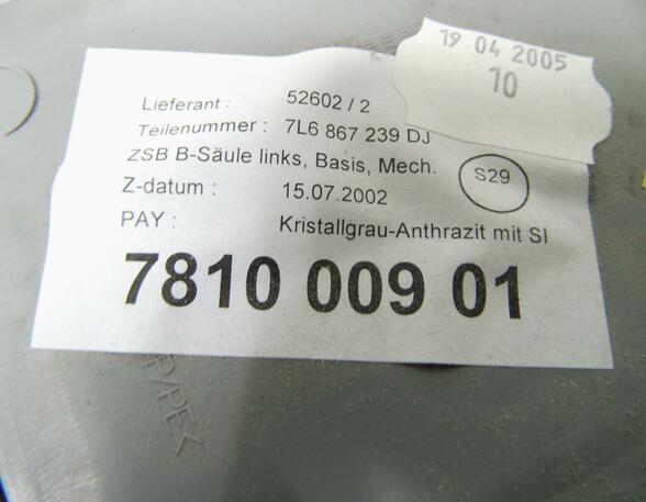Verkleidung B-Säule links kristallgrau 7L6867239 VW Touareg  (Typ:7L)