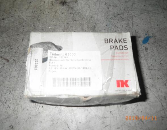 Brake Discs Pads Set FIAT Punto (188)