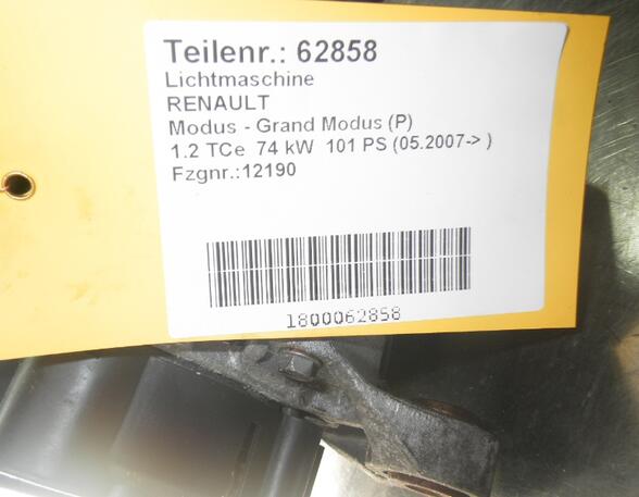 62858 Lichtmaschine RENAULT Modus - Grand Modus (P)