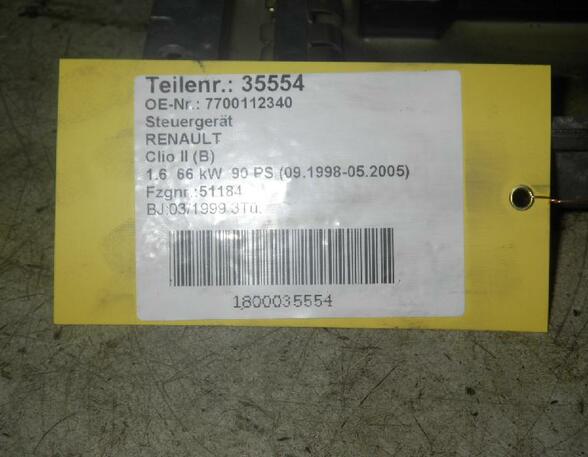 35554 Steuergerät RENAULT Clio II (B) 7700112340