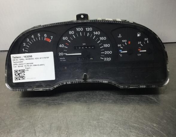 Speedometer OPEL Astra F Cabriolet (53 B)