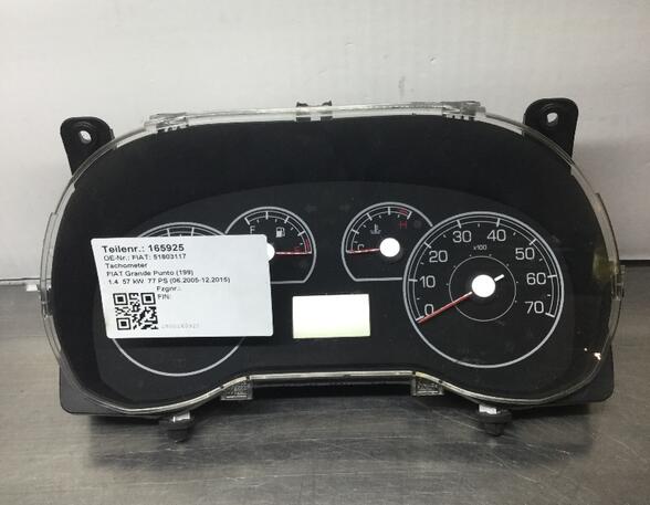 165925 Tachometer FIAT Grande Punto (199) 51803117