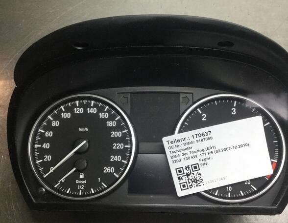 170637 Tachometer BMW 3er Touring (E91) 9187060
