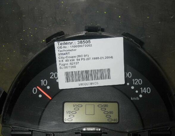 38505 Tachometer SMART City-Coupe (MC 01) 110008872002