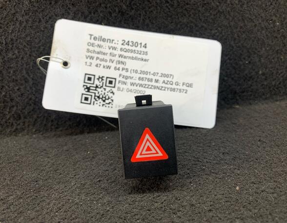 Hazard Warning Light Switch VW Polo (9N), VW Polo Stufenheck (9A2, 9A4, 9A6, 9N2)