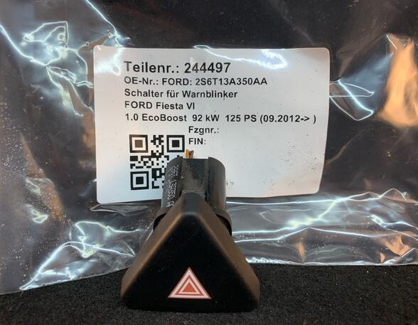 244497 Schalter für Warnblinker FORD Fiesta VI (CB1, CCN) 2S6T13A350AA