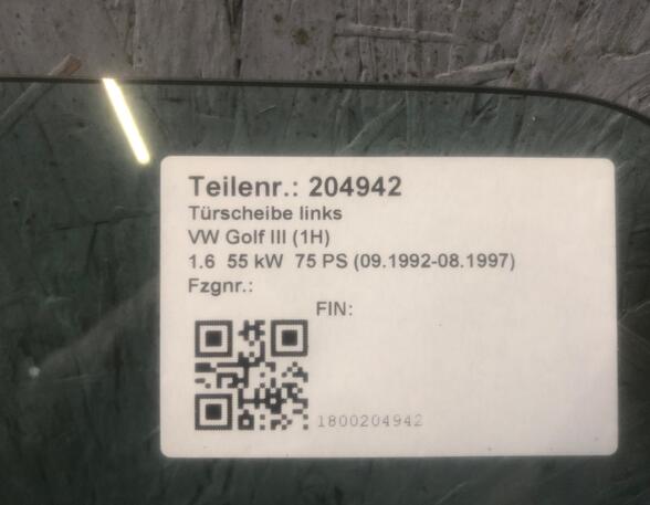 204942 Türscheibe links VW Golf III (1H)