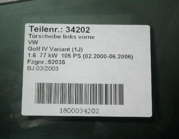 34202 Türscheibe links vorne VW Golf IV Variant (1J)