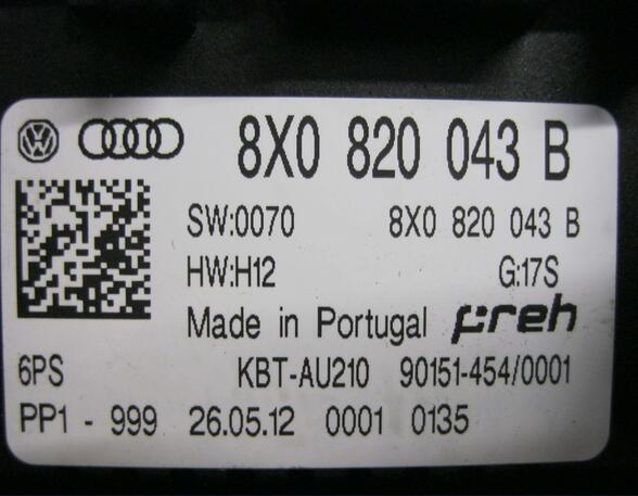HEIZUNGSBETÄTIGUNG (Armaturenbrett / Mittelkonsole) Audi Audi A1 Benzin (8X) 1390 ccm 90 KW 2010>2014
