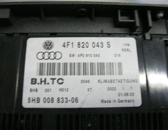 HEIZUNGSBETÄTIGUNG (Armaturenbrett / Mittelkonsole) Audi Audi A6 Diesel (4F) 2967 ccm 171 KW 2006>2008