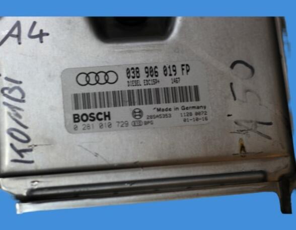 Steuergerät Dieseleinspritzung (Gemischaufbereitung) Audi Audi A4 Diesel (8E/8H/QB6) 1896 ccm 96 KW 2000>2003